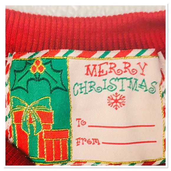 Ugly Cute Christmas sweater sherpa sweatshirt M - Picture 3 of 7